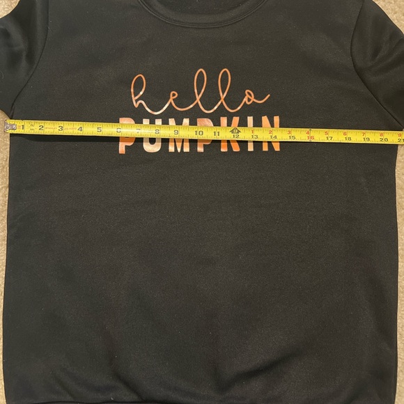 Hello Pumpkin black round neck sweatshirt size S - Picture 4 of 4